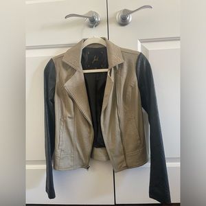 Jack Two-Tone Faux Leather Jacket